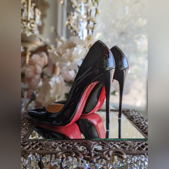 Christian Louboutin 37 so Kate black patent leather 120mm - Picture 1 of 9